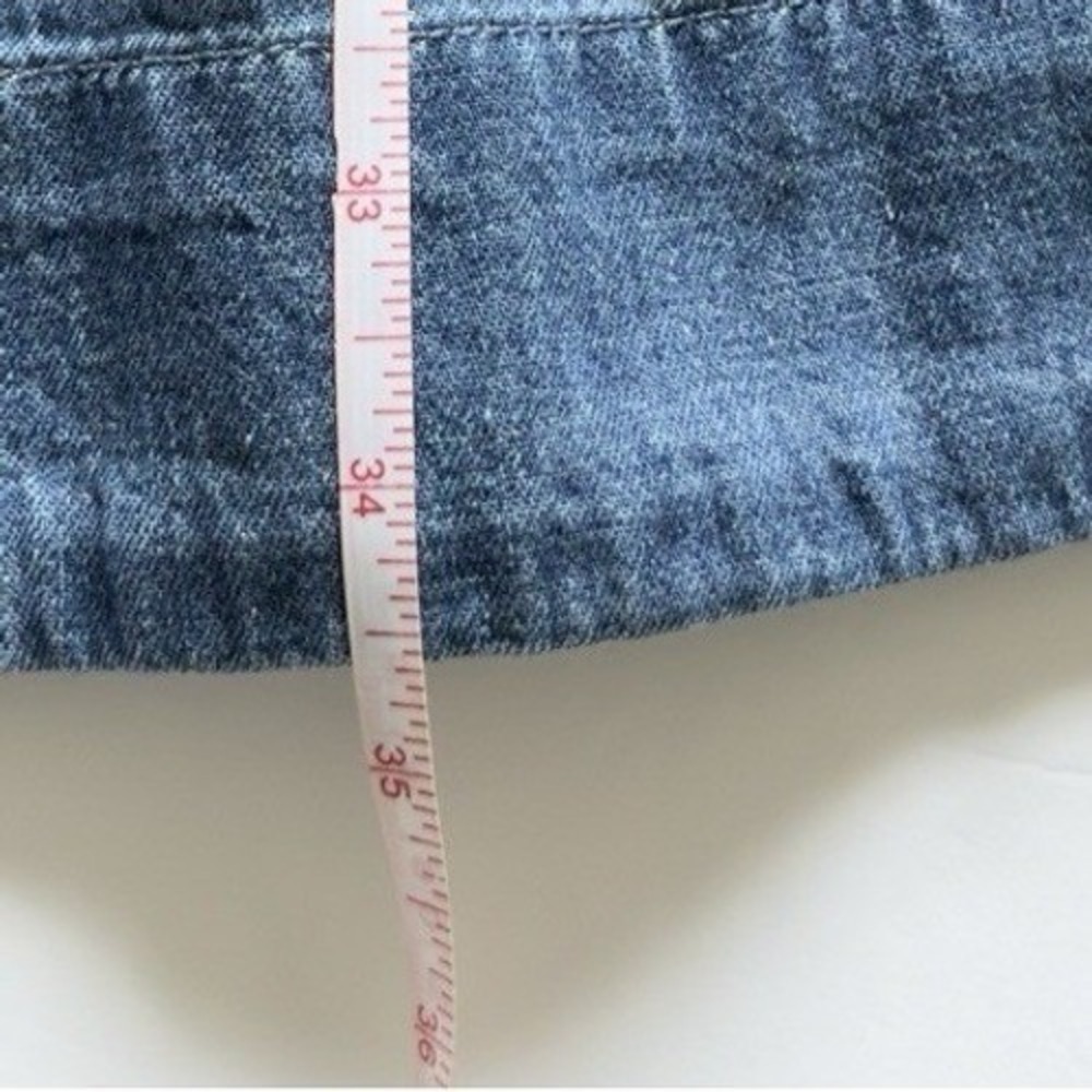 LOFT Denim Shirt Dress Women's SzM Blue Button Front Long Sleeve Casual Chambray - Picture 6 of 7